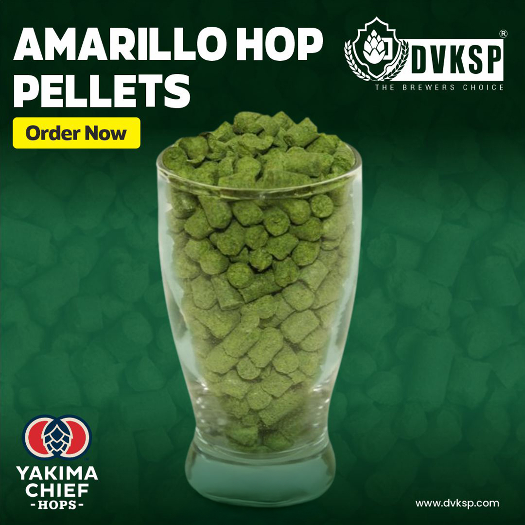 2024 Fresh Hops Crop of Amarillo Hops Pellets from Yakima Chief available at DVKSP Impex