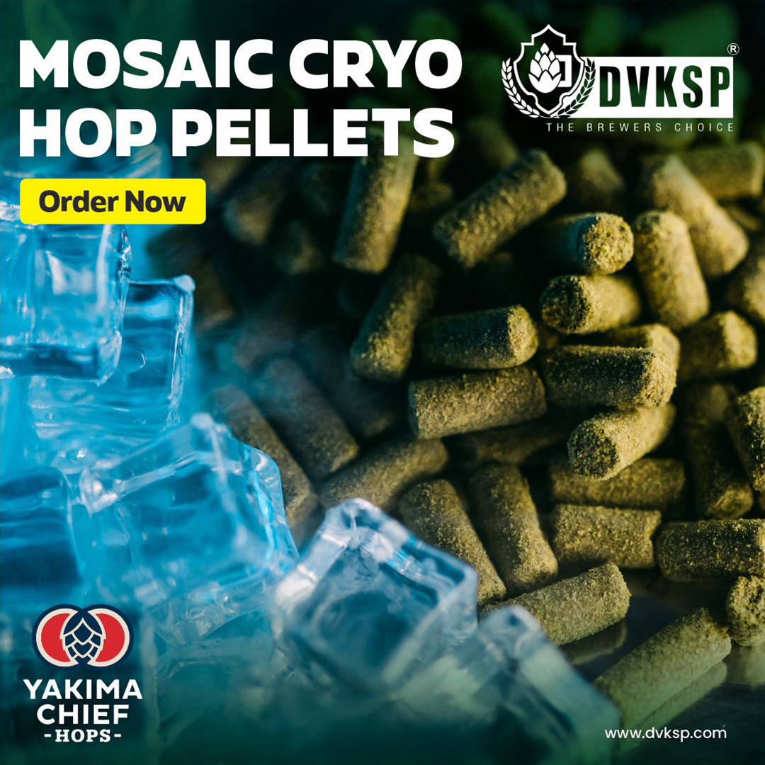 2024 Fresh Hops Crop of Mosaic Cryo Hops Pellets from Yakima Chief available at DVKSP Impex